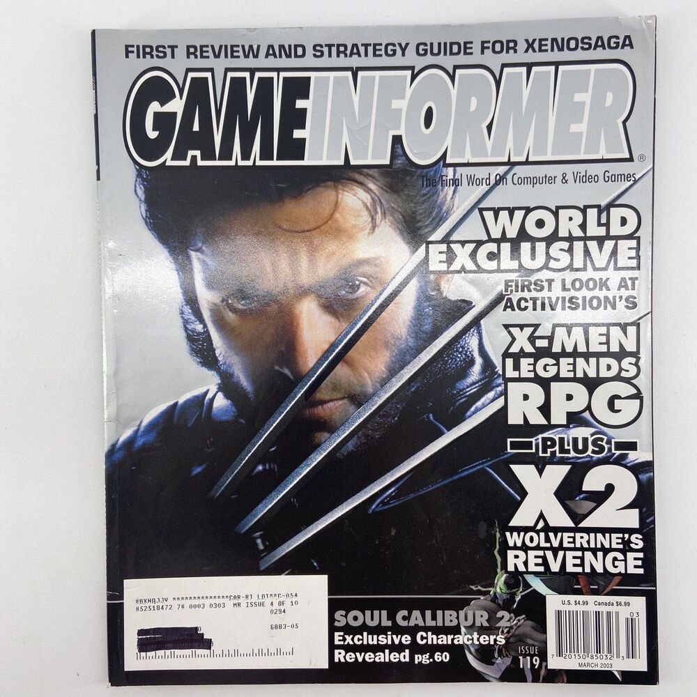 Game Informer Issue 119 X Men RPG Wolverines Revenge Soul Caliber 2 March 2003